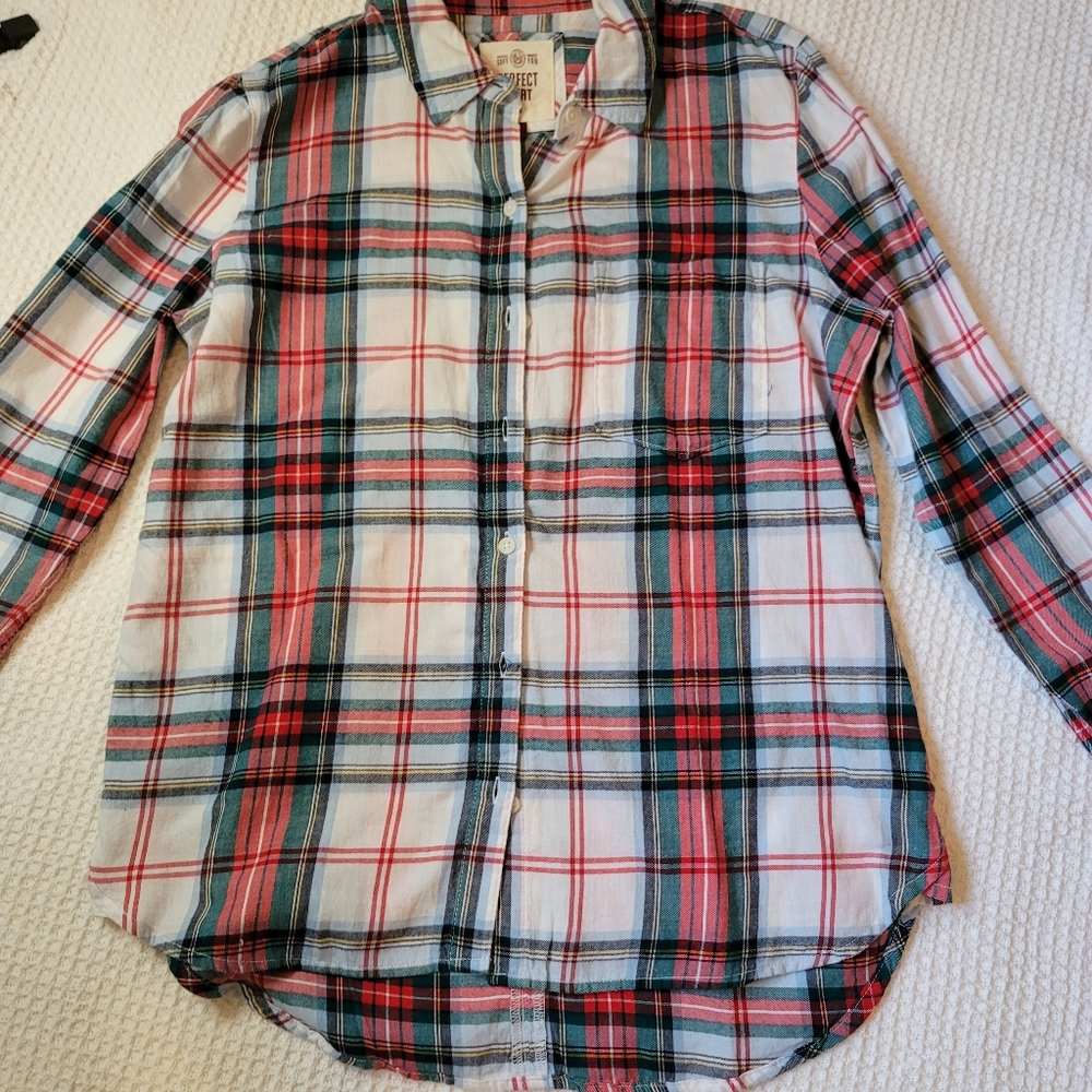 Red and green plaid shirt